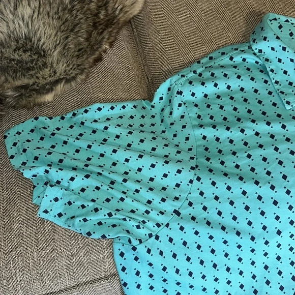 KING SIZE BRAND MEN’S SHORT SLEEVE COLLAR LIGHTWEIGHT JERSEY POLO TIDAL GRN GEO - Picture 5 of 8